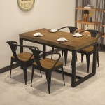 식당용 테이블 업소용 카페 산업 스타일 레스토랑 연철 튼튼한 원목 식탁과 의자 케이터링 : 굳즈토어