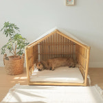 헤일리 Elisha 원목 강아지집 (패브릭 천 포함) : HAILY