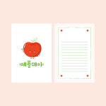 애플데이 엽서 02(40매) 양면엽서 사과데이 : 이안사인몰