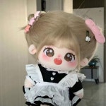 무속성솜인형 20cm 무속성 인형 아이돌 솜깅이 옷 헤어 세트 : 썸원라이크유