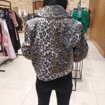 GANNI 가니 레오파드 프린트 캔버스 숏 재킷 (F7847) : 런던실장