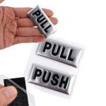 PULL PUSH 미니 사각 메탈 도어사인 안내표지판 : 동남 상회