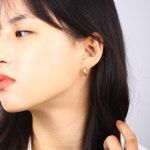 14K 1.3cm 다이아컷팅 원터치귀걸이 H1426 : 쥬얼리팜므파탈