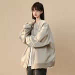 바시티자켓 빈티지 숏 코트여자봄 야구복 코디 파일럿 재킷 : YS365