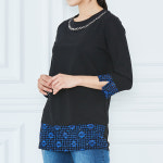 바띠 블루밍 트위드 블라우스 엄마옷 중년 미시 마담 빅사이즈 여성의류 : BATTUE