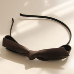 제이로렌 여성 레더 리본 포인트 패션 헤어밴드 : 제이로렌