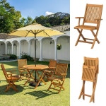 마리 우드 의자 카페 정원 전원주택 인테리어 테라스 가정용 상업용 티크 목재 폴딩 체어 : 슈거로프