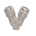 맘모스 에어호스카플러 에어라인 커플러 분배기 2구 : 툴앤드