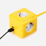 알로카코 파워큐브 익스텐디드 컬러 4구 USB 1.5M 옐로우 : 제이제이컴