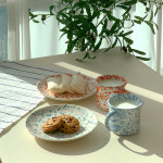 카블도트 마블링접시 레트로접시 브런치접시 : TEMSHOP