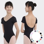 발레학원 유아 여아 발레복 초등 주니어 반팔 레오타드 : 몽데벨로페