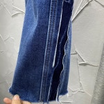 데님 롱 스커트 진청 청치마 미디 G6113 : 김미패션