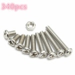 m8 볼트 너트 m6 340 m3 스테인레스 스틸 팬 헤드 십자 나사 캡 세트 상자 : 1003상사