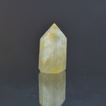 브라질 골든 루틸쿼츠 포인트 육각기둥 / 침수정 천연수정 광물표본 금홍석 Rutilated quartz / 루페우스 : 루페우스
