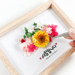 토단 프리저브드 원목 캘리 액자 만들기 1인세트 DIY 말린꽃 시들지않는꽃 플라워액자 : 오피스스쿨