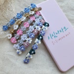 [시심나아트리본] 샤이니 옆머리핀 자동핀 단품 핸드메이드핀 : 시심나아트리본