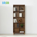 사사가구 시에라 고무나무원목 800 5단 책장 : 사사