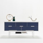 상패 술수납장 양주장식장 인테리어화이트 거실장 낮은 : 아임싱글