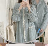 F0019 오늘출발 2컬러 클래식 도트 잠옷 : 모아하루