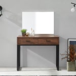 모던 1000 벽걸이 거울 2칸 넓은 서랍 화장대 Set 학생 10대 화장수납 여성 : 유니스마일