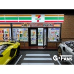 1:18 일본 세븐일레븐 편의점 주차장 디오라마 진열 장식 모형 자동차 장식 : 아자모