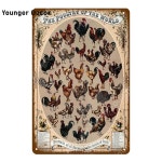 닭 집 시장 신선한 계란 우유 금속 로그인 숍 카페 홈 벽 장식 농장 동물 빈티지 포스터 해피 치킨 레트로 플라크 yi-038 : 1003상사