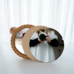 라탄 거울 만들기 은경 원형거울 24cm 뒷판 25cm : 라탄이와실랑이