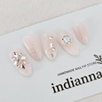 별빛그라 수제네일팁 글리터 그라데이션 웨딩네일 : 픽더무드수제네일팁