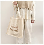 레터링 beloved 자수 캔버스 숄더 백 에코백 가방 BA-0032 : 예쁜돌