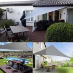 그늘 천막 타프 사용 가능 야외 방수 옥스포드 패브릭 항해 용 회색 300d 차양 직각 삼각형 태양 3x3x4.3 4x4x5.7 5x5x7.1 3x4x5 : 로마일로