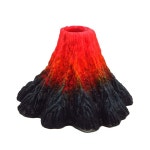 POPETPOP 수족관 화산 어항 버블 장식 레진 화산 장식품 수족관 : 치치토