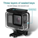 용 gqixki 방수 케이스 gopro hero109 액션 카메라 용 60m 방수 케이스 다이빙 보호 하우징 쉘 수중 다이빙 사진 보호 하우징 : 퍼스셀4