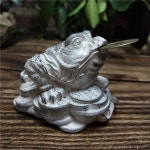 거북이쉼터 육지 세 다리 두꺼비 개구리 동물 동상 조각 선 홈 정원 장식 수지 돌 부처님 인형 풍경 : 늘봄3