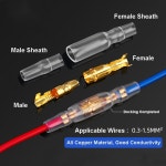 120 개 박스 1  2 200mm 황동 총알 커넥터 터미널 암수 커버 자동차 전선 : 대한종합기기상사