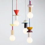 모던한 나무 LED 펜던트 조명, 북유럽 스타일 주방 행잉 램프 : 리 재클린몰