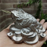 거북이쉼터 육지 세 다리 두꺼비 개구리 동물 동상 조각 선 홈 정원 장식 수지 돌 부처님 인형 풍경 : 늘봄3