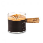 누보 에스프레소 샷잔 샷글라스 홈카페 내열 유리컵 온스컵 우드 손잡이 3oz 5oz : 만물상1호점