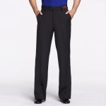 남성 댄스복 바지 사교 모던 라인 라틴 스포츠 살사 댄스 최신 클래식 스트라이프 블랙 화이트 코튼 롱 볼룸 스퀘어 운동 팬츠 : 드림스픽