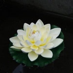 야외분수대 물고기 탱크 풀 장식 2 층 꽃 꽃잎과 수련 미니 태양 분수 라운드 18CM/28CM : 시아몰시아몰