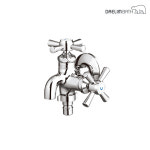 대림 BP-G4541 가로수전 2구 화장실 냉수 온수 세탁실 마당 수도꼭지 : 더 바 스