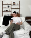 남자 코튼 세미 와이드 팬츠 : 에이티디 A.T.D