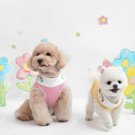 패리스독 플로랄 자수 카라 티셔츠 2colors S-XL 강아지봄옷 애견의류 나시 : 르쁘띠숑