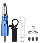 리베트건 리벳건 리벳트건 리베터리벳못 리벳트 아답타 핸드 경량 수동 전기 리벳 건 2.4mm-4.8mm 너트 비트 어댑터 무선 팅 도구 삽입 풀 전동... 