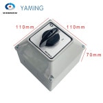 Yaming 전기 YMW26-32/3M 전환 캠 로터리 스위치 노브 32A 3 단계 방수 상자가있는 위치 IP65 인터럽터 : 대한종합기기상사