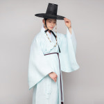 조선시대 옥색 꽃선비 양반 한복 판매 : 한복단