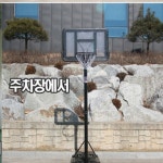 야외 이동 식 간이 농구 대 골대 운동장 체육관 형 정식규격 높이 조절 실외 설치 : 너곧내생활