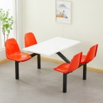 의자 일체형 테이블 매점 야외용 구내식당 편의점 등받이 : 세티통상