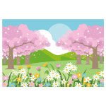 봄배경현수막 봄현수막 1500-1000mm : 펄럭배너