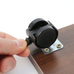 이동식 컴퓨터 본체 받침대 40cm x 20cm 월넛 컬러 PC받침 데스크탑 트레이 : InStore