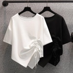 빅사이즈 라인 댄스복 상의 라운드넥 댄스티 연습복 H8165 : 댄스올라잇